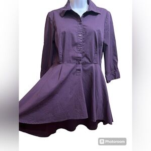 New York & Company purple peplum top Size S